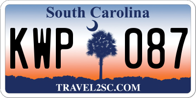 SC license plate KWP087