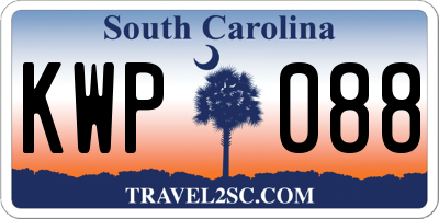 SC license plate KWP088