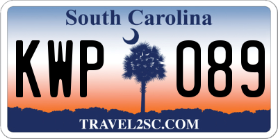 SC license plate KWP089