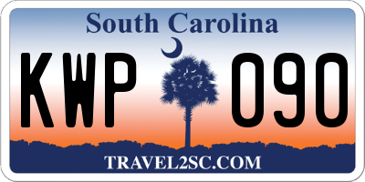 SC license plate KWP090