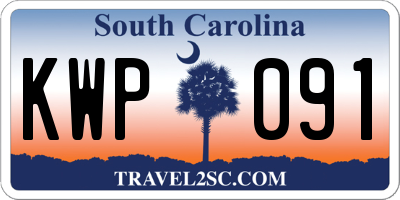 SC license plate KWP091