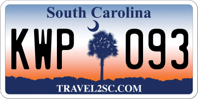 SC license plate KWP093