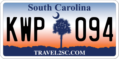 SC license plate KWP094