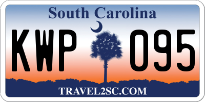 SC license plate KWP095