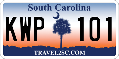 SC license plate KWP101