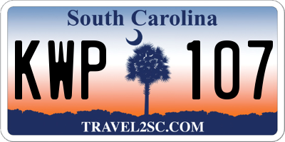 SC license plate KWP107