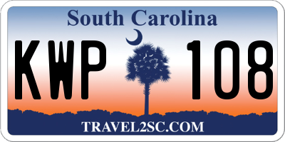 SC license plate KWP108