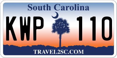 SC license plate KWP110
