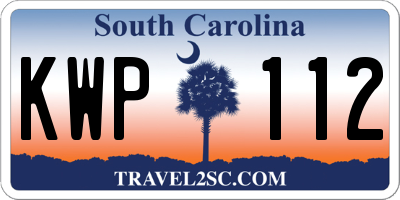 SC license plate KWP112