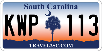SC license plate KWP113