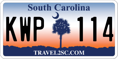 SC license plate KWP114