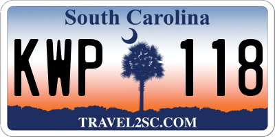 SC license plate KWP118