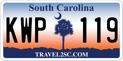 SC license plate KWP119