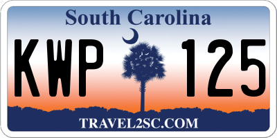 SC license plate KWP125