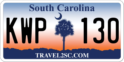SC license plate KWP130