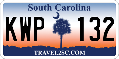 SC license plate KWP132