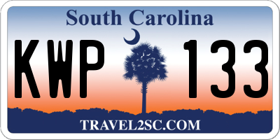 SC license plate KWP133