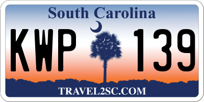 SC license plate KWP139