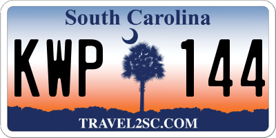 SC license plate KWP144