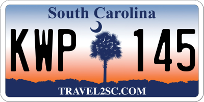 SC license plate KWP145