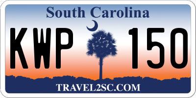SC license plate KWP150