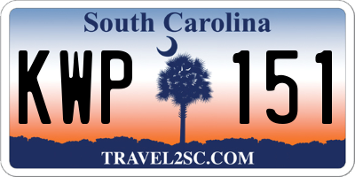 SC license plate KWP151