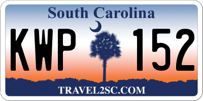 SC license plate KWP152