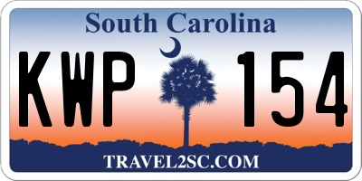 SC license plate KWP154