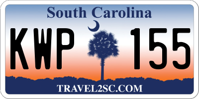 SC license plate KWP155