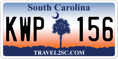 SC license plate KWP156