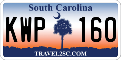 SC license plate KWP160