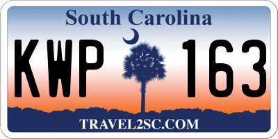 SC license plate KWP163