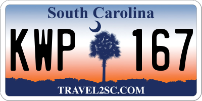 SC license plate KWP167