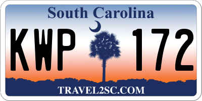 SC license plate KWP172