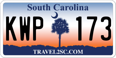 SC license plate KWP173
