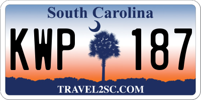 SC license plate KWP187