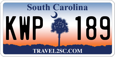 SC license plate KWP189