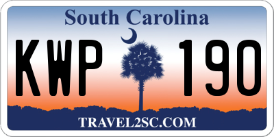 SC license plate KWP190