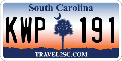 SC license plate KWP191