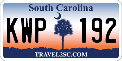 SC license plate KWP192