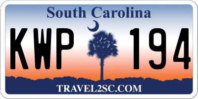 SC license plate KWP194
