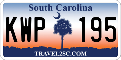 SC license plate KWP195
