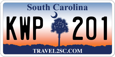 SC license plate KWP201