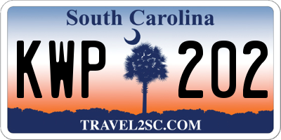 SC license plate KWP202