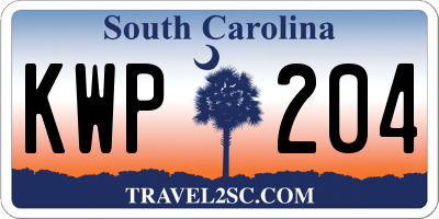 SC license plate KWP204