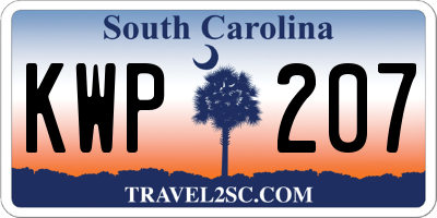 SC license plate KWP207