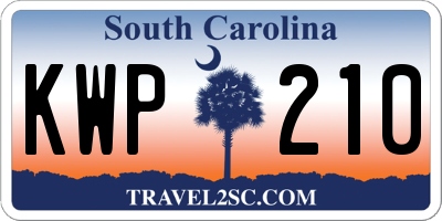 SC license plate KWP210