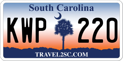 SC license plate KWP220