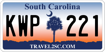 SC license plate KWP221
