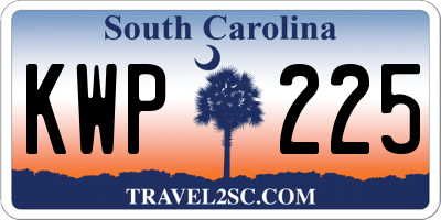SC license plate KWP225